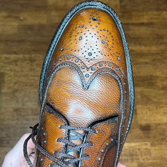 Vintage G.H. Bass & Co. Monograms Brown Leather Wingtip Lace Up Shoes Size 8M main image 13